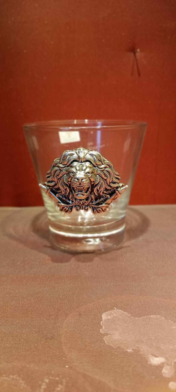 Shot Glass Silver Tiger